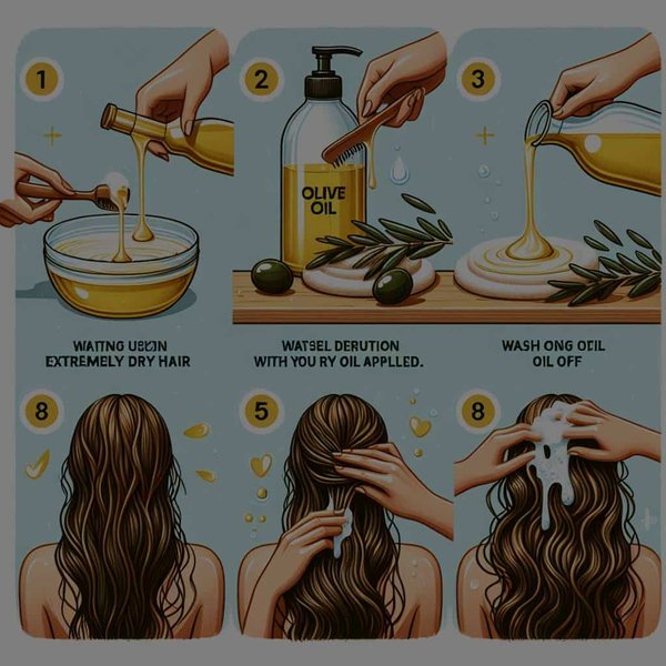 Comment faire un soin capillaire profond avec de l'huile d'olive pour les cheveux très secs ?