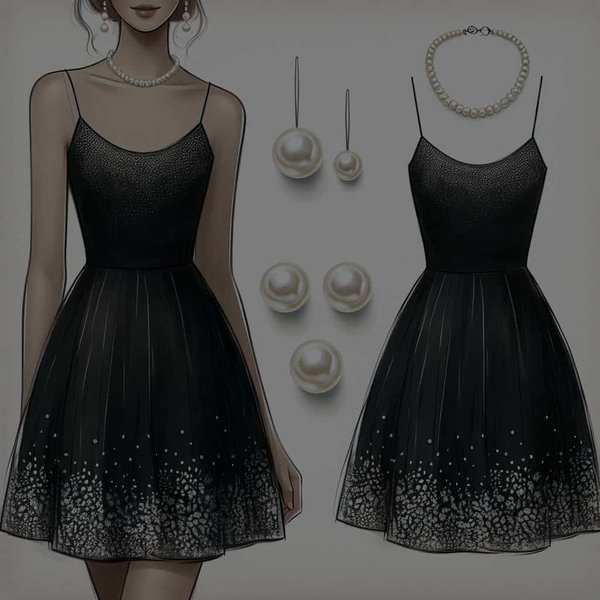 Quelle méthode adopter pour assortir des perles fines à une petite robe noire pour un cocktail?